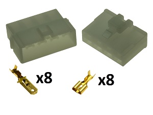 8 PIN PIN Automotive Motorbike Connector 8FA-250S 8MA-250S Zestaw