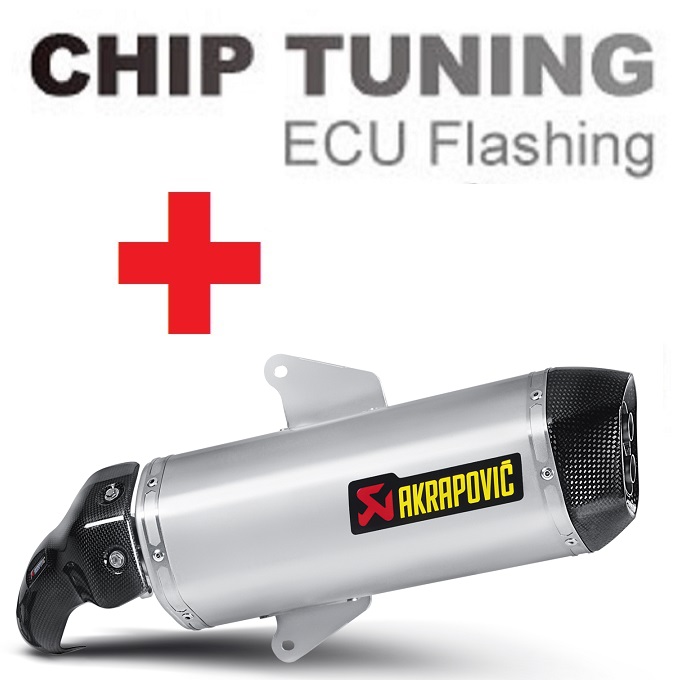 Gilera GP800 / Aprilia SRV850 2008-2019 Wysoka wydajność ECU Flash Tuning + Akrapovic S-A8SO2-HWSS (etap 3)