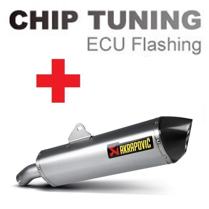 BMW F800GT / F800R 2009-2016 Wysoka wydajność ECU Flash Tuning + Akrapovic S-B8SO4-HRT (etap 3)