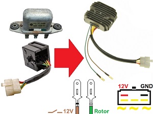CARR241 - HONDA CB MOSFET Regulator napięcia Rotor 1