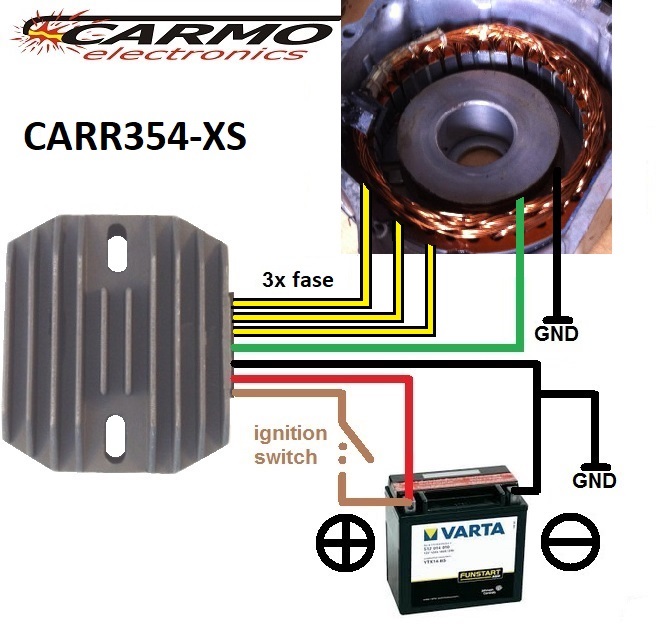Yamaha XS250 XS400 XS500 Regulator napięcia MOSFET