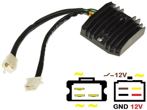 CARR20471-KAWASAKI Z1300 MOSFET REGULTAGE REGULATOR (SH230-12, SH530-12 Shindengen)