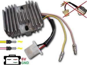 CARR681 SH223 HONDA XL250S GN400 CB125S XL125S XL185S 6V Regulator napięcia prostownik