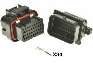 Moto Guzzi IIAW 34 Way ECU CDI ECM Ducati Monster Dashboard Motorcile Zestaw złącza