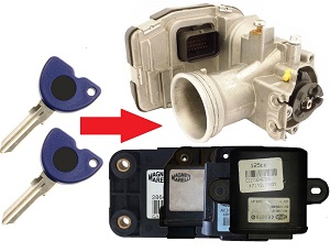 Piaggio Vespa Gilera Peugeot 2x Chip Klucze