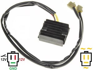 CARR101NX -LI - HONDA NX250 MOSFET Regulator napięcia prostownikowy lit -jon - LifePo4 LFP