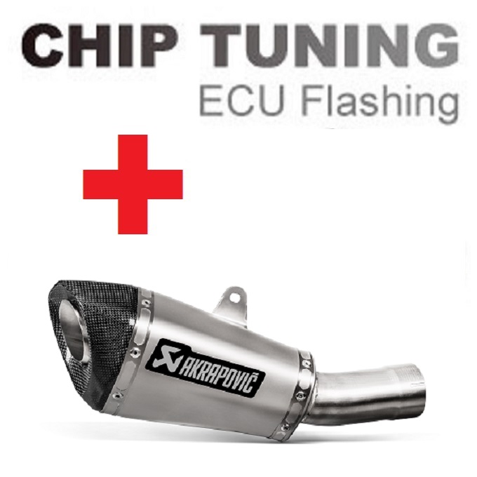 Honda CB1000R 2018-Today Slip-on Line (Titanium) Wysoko wydajność ECU Flash Tuning + Akrapovic S-H10SO21-Asz (etap 3)