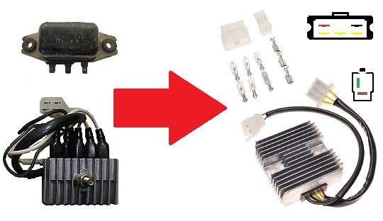 Kawasaki KZ400 KZ650 Z650 Regulator napięcia prostownik