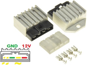 Shindengen SH653-12, SH635-12, SH610-12, SH636A-12, SH580-12 Regulator napięcia prostownik + wtyczka licznika
