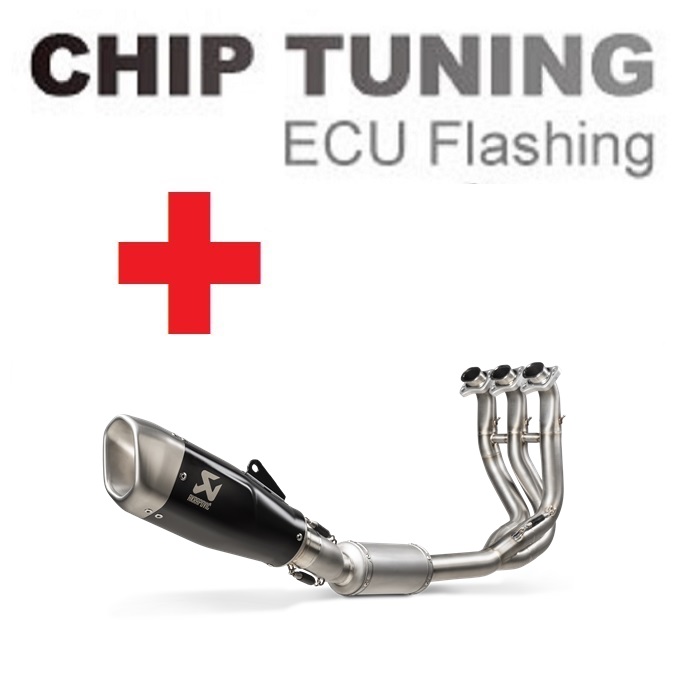 Triumph Trident 660 2021-Today Wysoka wydajność ECU Tuning+Akrapovic S-T6R1-CQBL (etap 3)