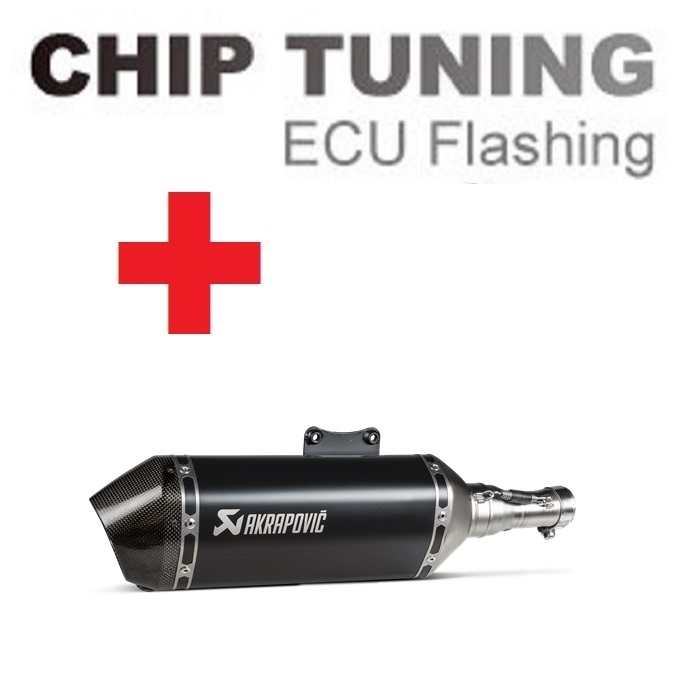 Vespa Primavera / Sprint 125E EN 150E 3V 2021-2022 Wysokie wydajność ECU Flash Tuning+Akrapovic S-VE125SO3-HZBL (etap 3)