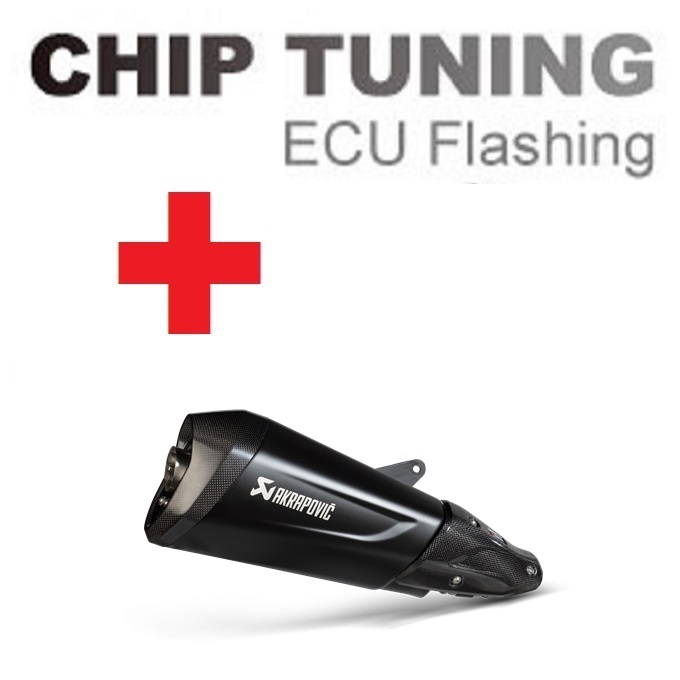 Vespa GTS 300 2021-Today Wysoka wydajność ECU Flash Tuning+Akrapovic S-VVE3SO10-HZDFBL (etap 3)