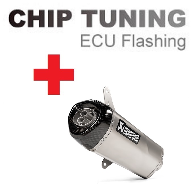 Vespa GTS / GTV 2005-2017 Wysoka wydajność ECU Flash Tuning+Akrapovic S-VE3SO9-HRSS (etap 3)