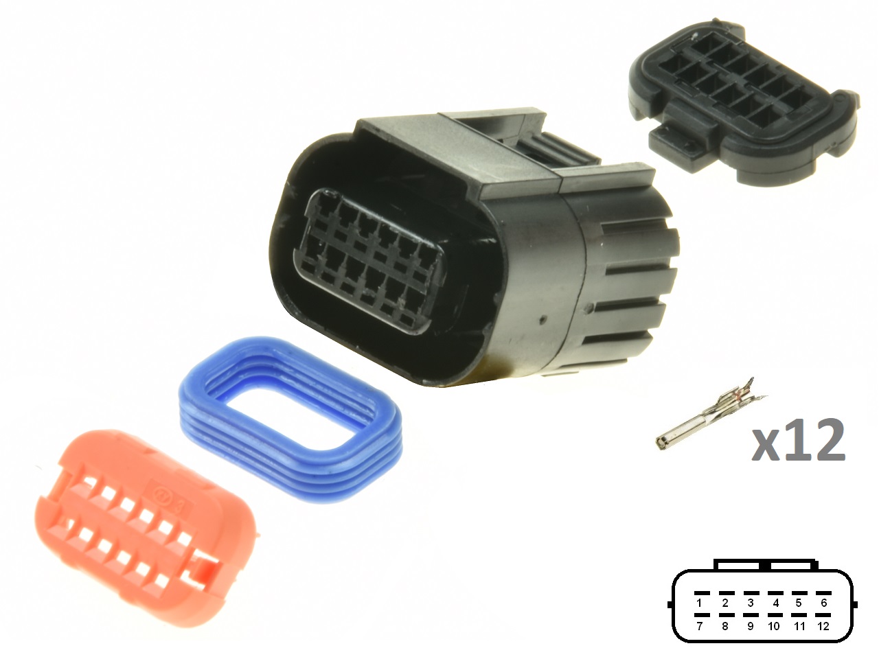 Kawasaki Suzuki Yamaha 12 Way ECU CDI ECM Motorcile Zestaw złącza