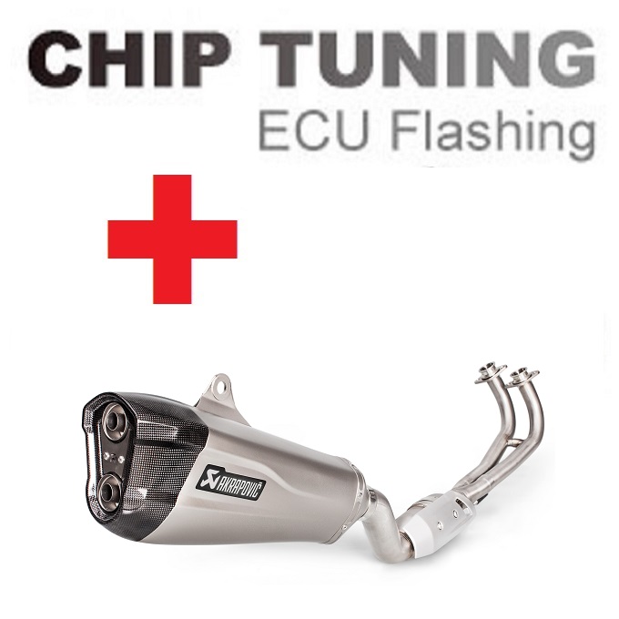 Yamaha T-MAX 2017-2019 Wysoka wydajność ECU Flash Tuning + Akrapovic S-Y5R3-HZEMT/1 (etap 3)