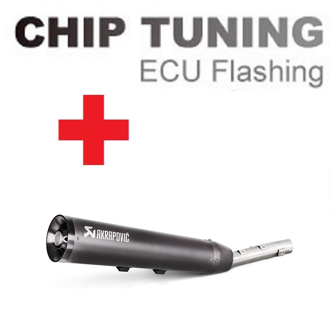 Yamaha SCR950 2017-2020 Wysoko wydajności ECU Flash Tuning + Akrapovic S-Y9SO4-HBBOSSBL/1 (etap 3)