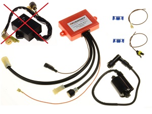 Yamaha YFM350 Big-Bear Moto4 Igniter Moduł zapłonowy CDI TCI Zestaw skrzynki (1YW-21)