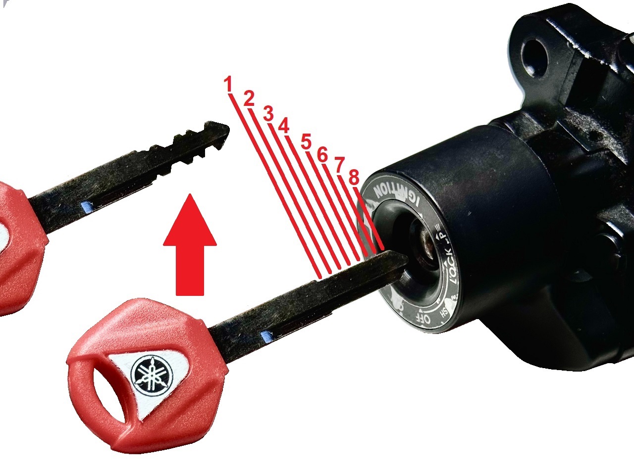 Motocyklowe motocyklowe grzbiety Dekodowanie Usługa dekodowania, odczyt blokady zapłonu, dekodowanie bitów kluczy, czytanie grzbietów klawiszy Motocyklowe motocyklowe grzbiety Dekodowanie Usługa dekodowania, odczyt blokady zapłonu, dekodowanie bitów kluczy, czytanie grzbietów klawiszy
